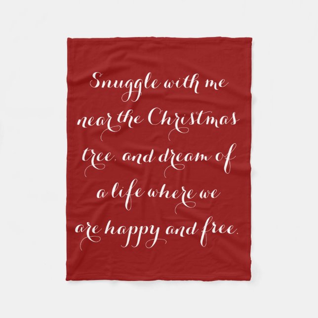 Sentimental Christmas Gedicht Fleecedecke (Vorderseite)