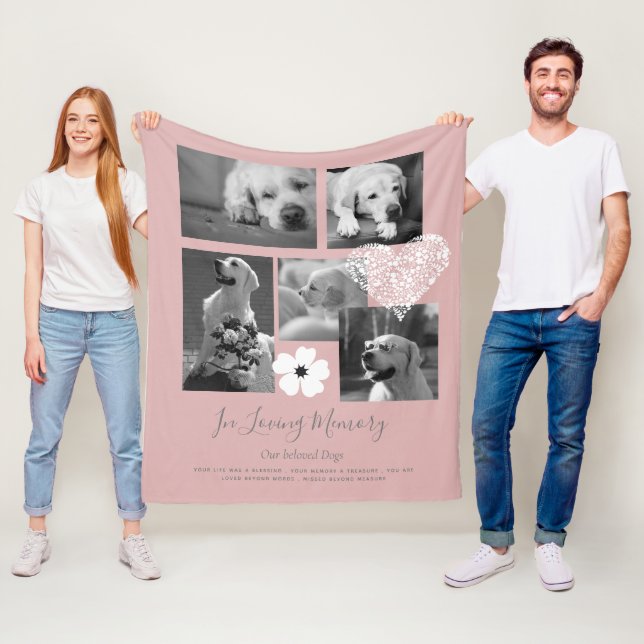 Sentimental Dog Memorial Keepake Geschenk hinzufüg Fleecedecke (Beispiel)