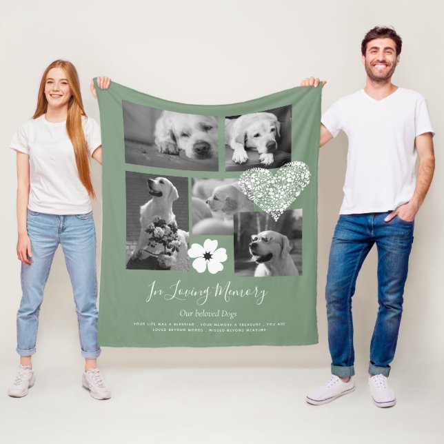 Sentimental Dog Memorial Keepake Geschenk hinzufüg Fleecedecke (Beispiel)