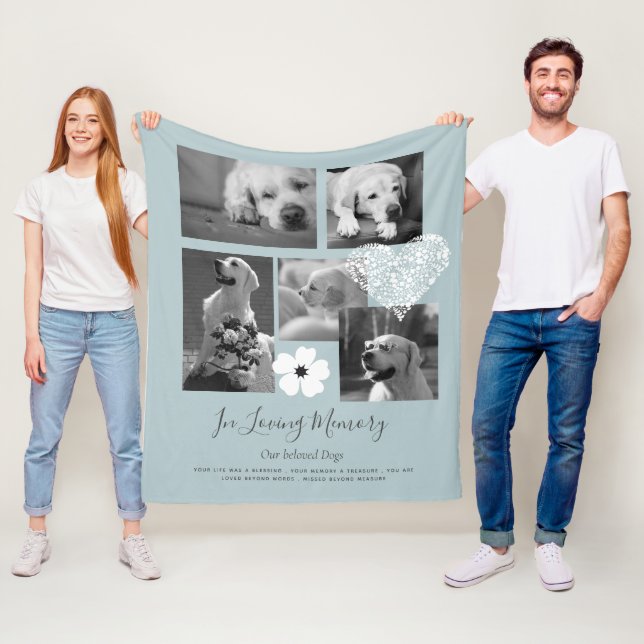 Sentimental Dog Memorial Keepake Geschenk hinzufüg Fleecedecke (Beispiel)
