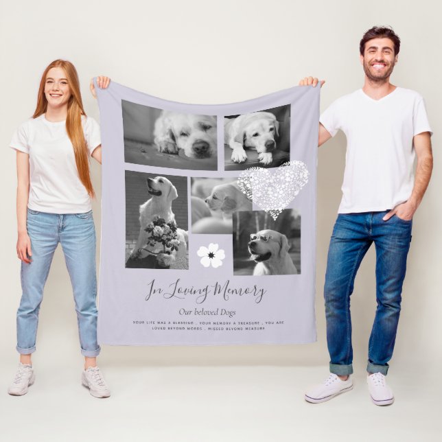 Sentimental Dog Memorial Keepake Geschenk hinzufüg Fleecedecke (Beispiel)