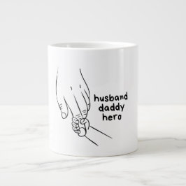 Sentimental Family and Love Line Art Illustration Jumbo-Tasse