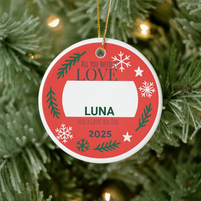 Sentimental Pet Ornament | All You Need is Love an (Baum)