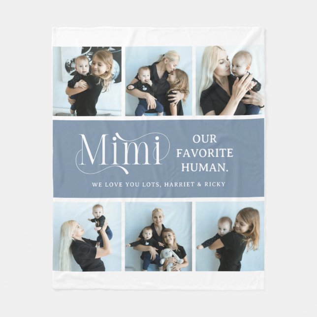 Sentimental Photo Collage Mimi Keepsake  Fleecedecke (Vorderseite)