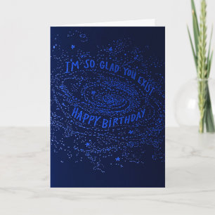 Sentimental Space Happy Birthday Card Karte