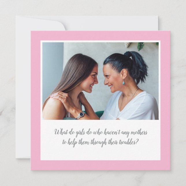 Sentimental Two Foto und Zitat Muttertag Karte (Vorderseite)