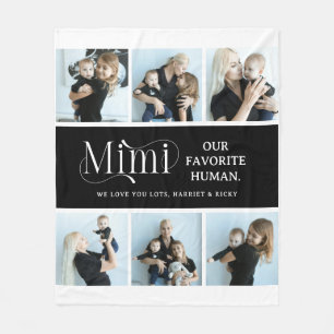 Sentimentale Fotocollage Mimi Andenken Fleecedecke