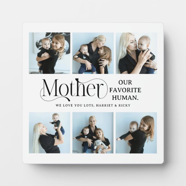 Sentimentale Fotocollage-Mutter-Andenken  Fotoplatte (Vorderseite)