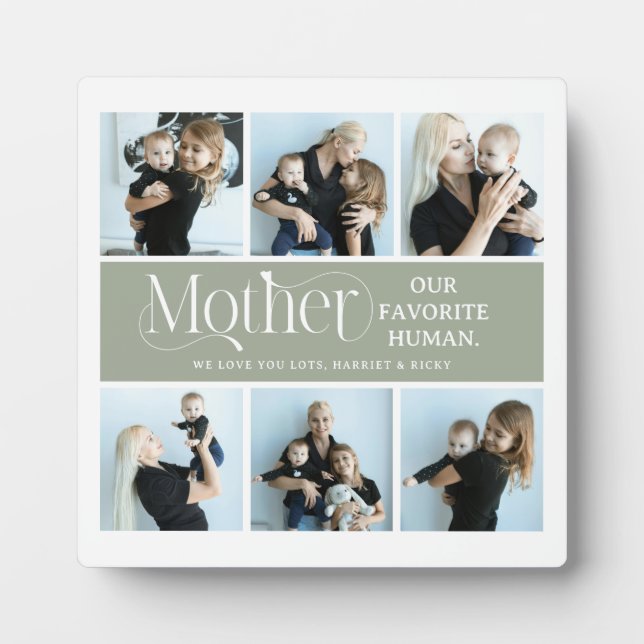 Sentimentale Fotocollage-Mutter-Andenken  Fotoplatte (Vorderseite)