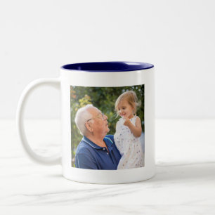Sentimentale Welt Best Grandpa Foto-Erinnerung Zweifarbige Tasse
