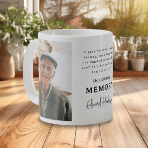 Sentimentales Andenken Bestattungsfoto Kaffeetasse