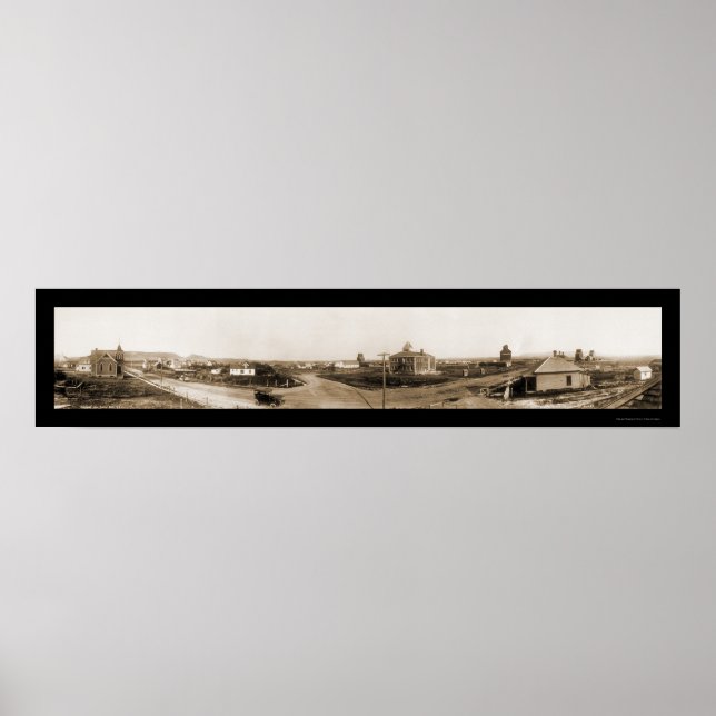 Sentinel Butte, ND Foto 1915 Poster (Vorne)
