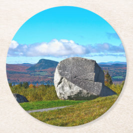 Sentinel Rock, Lake Willoughby, Vermont Runder Pappuntersetzer
