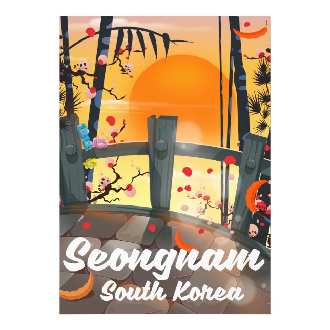 Seongnam Südkorea Reiseplakat Fotodruck (Vorne)