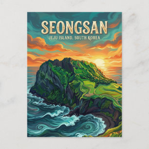 Seongsan Ilchulbong Südkorea Postkarte