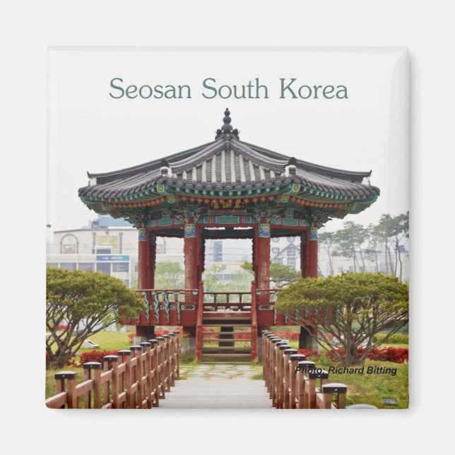 Seosan Südkorea Reisen Souvenir Kühlschrankmagnete Magnet (Vorne)