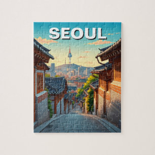 Seoul Bukchon Südkorea Sunset