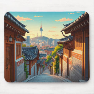 Seoul Bukchon Südkorea Sunset Mousepad