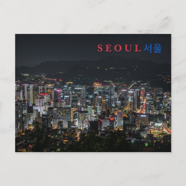Seoul by Night Postcard Postkarte (Vorderseite)