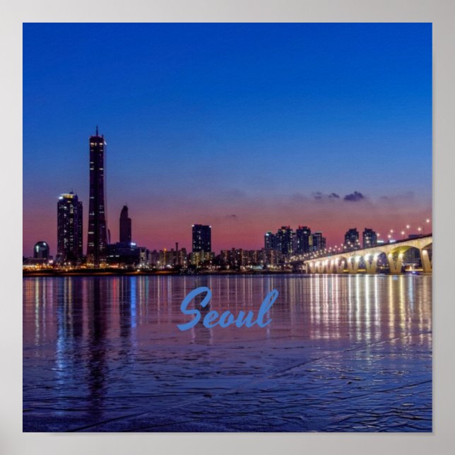 Seoul Hauptstadt South Korea City Skyline Poster (Vorne)