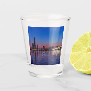 Seoul Hauptstadt Südkoreas City Skyline Schnapsglas