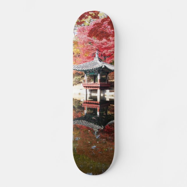 Seoul-Herbst-Japaner-Garten Skateboard (Vorderseite)