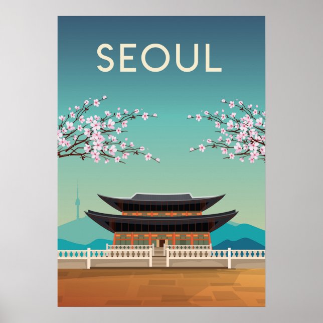 Seoul Korea Reiseplakat Poster (Vorne)