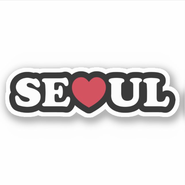 Seoul Liebe Heart Sticker (Vorderseite)