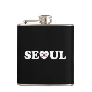 Seoul Liebe Herz Taegeukgi Flag Flachmann