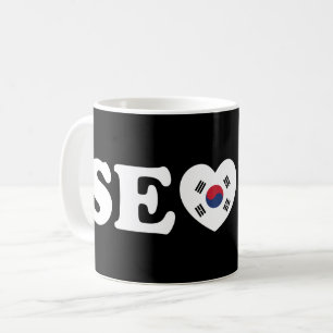 Seoul Liebe Herz Taegeukgi Flag Kaffeetasse