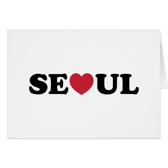 Seoul Liebe Herzkarte (Vorderseite (Horizontal))