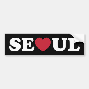 Seoul Love Heart Bumper Sticker