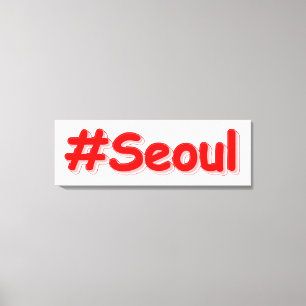 "#Seoul" Niedliches Design. Jetzt kaufen Leinwanddruck