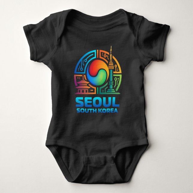 Seoul South Korea Baby Strampler (Vorderseite)