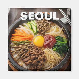 Seoul South Korea Bibimbap Magnet