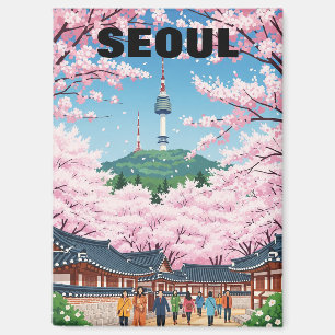 Seoul South Korea Cherry Blüten Magnet