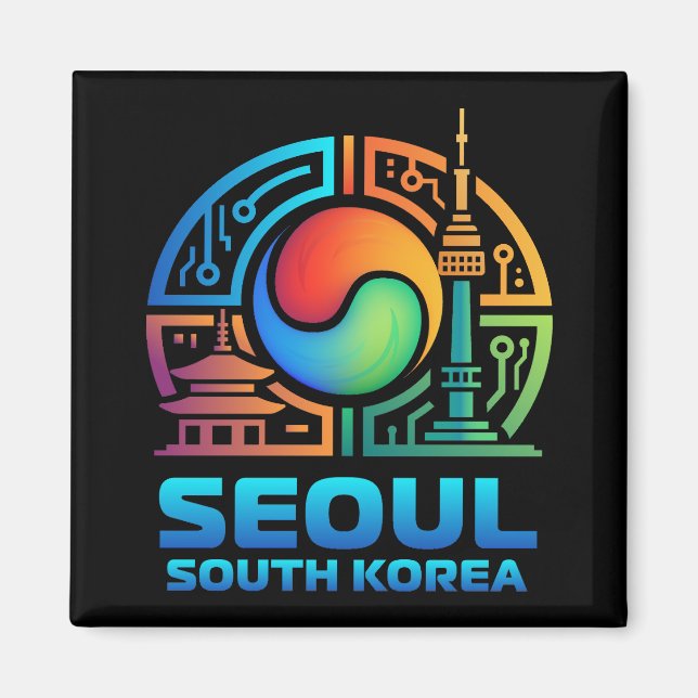 Seoul South Korea Magnet (Vorne)