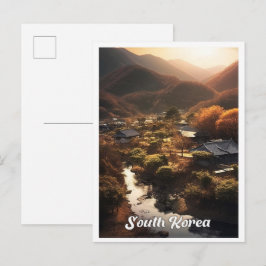 Seoul South Korea Nature Travel Illustration Postkarte