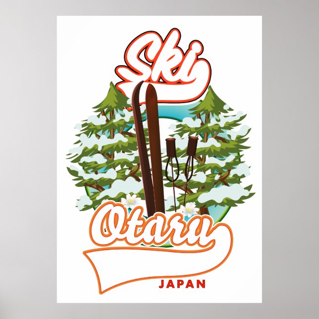 Seoul South Korea Ski Logo Poster (Vorne)