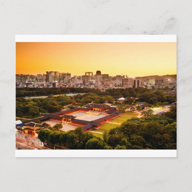 Seoul South Korea Skyline Postkarte (Vorderseite)