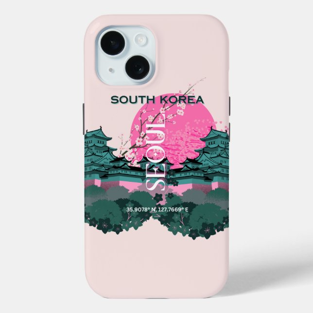 Seoul South Korea Travel Art Case-Mate iPhone Hülle (Rückseite)