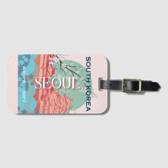 Seoul South Korea Travel Art Gepäckanhänger (Vorderseite (Horizontal))