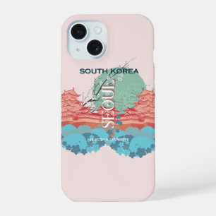 Seoul South Korea Travel Art iPhone 15 Hülle