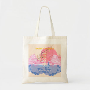 Seoul South Korea Travel Art, Pastel Tragetasche
