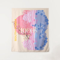 Seoul South Korea Travel Art, Pastel
