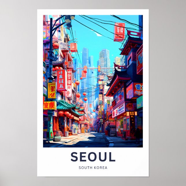 Seoul South Korea Travel Print Poster (Vorne)