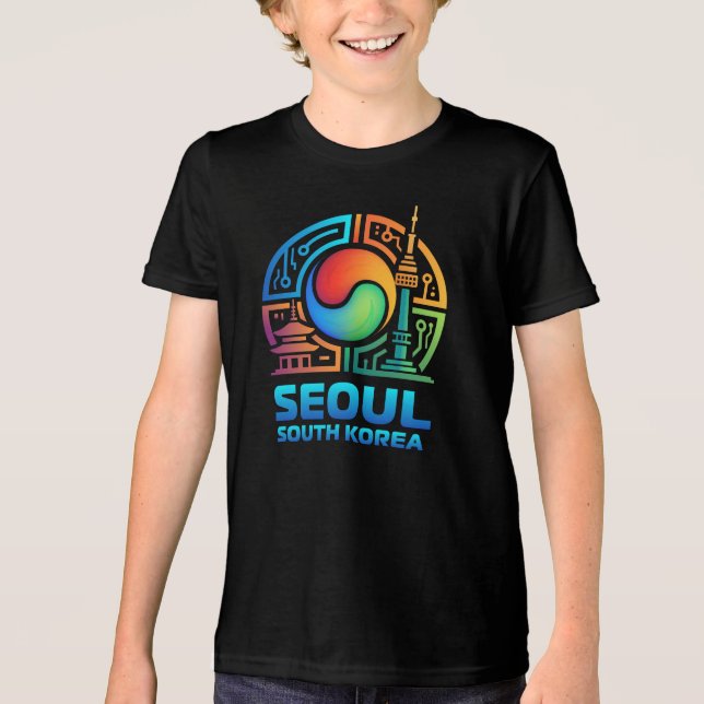 Seoul South Korea Tri-Blend Shirt (Vorderseite)