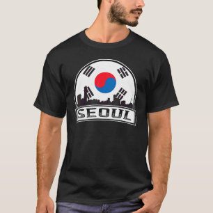 Seoul Südkorea Ästhetik Koreanische Flagge Hauptst T-Shirt