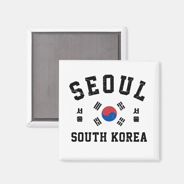 Seoul Südkorea  Magnet (Vorderseite/Rückseite)