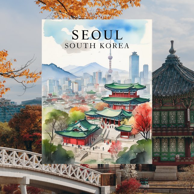 Seoul, Südkorea Postkarte (Seoul South Korea)
